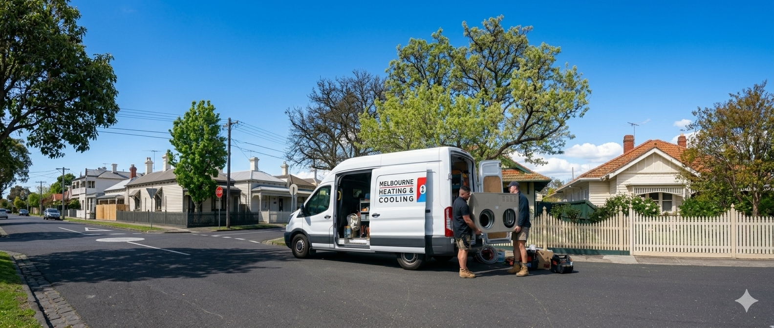 Melbourne Heating and Cooling service van