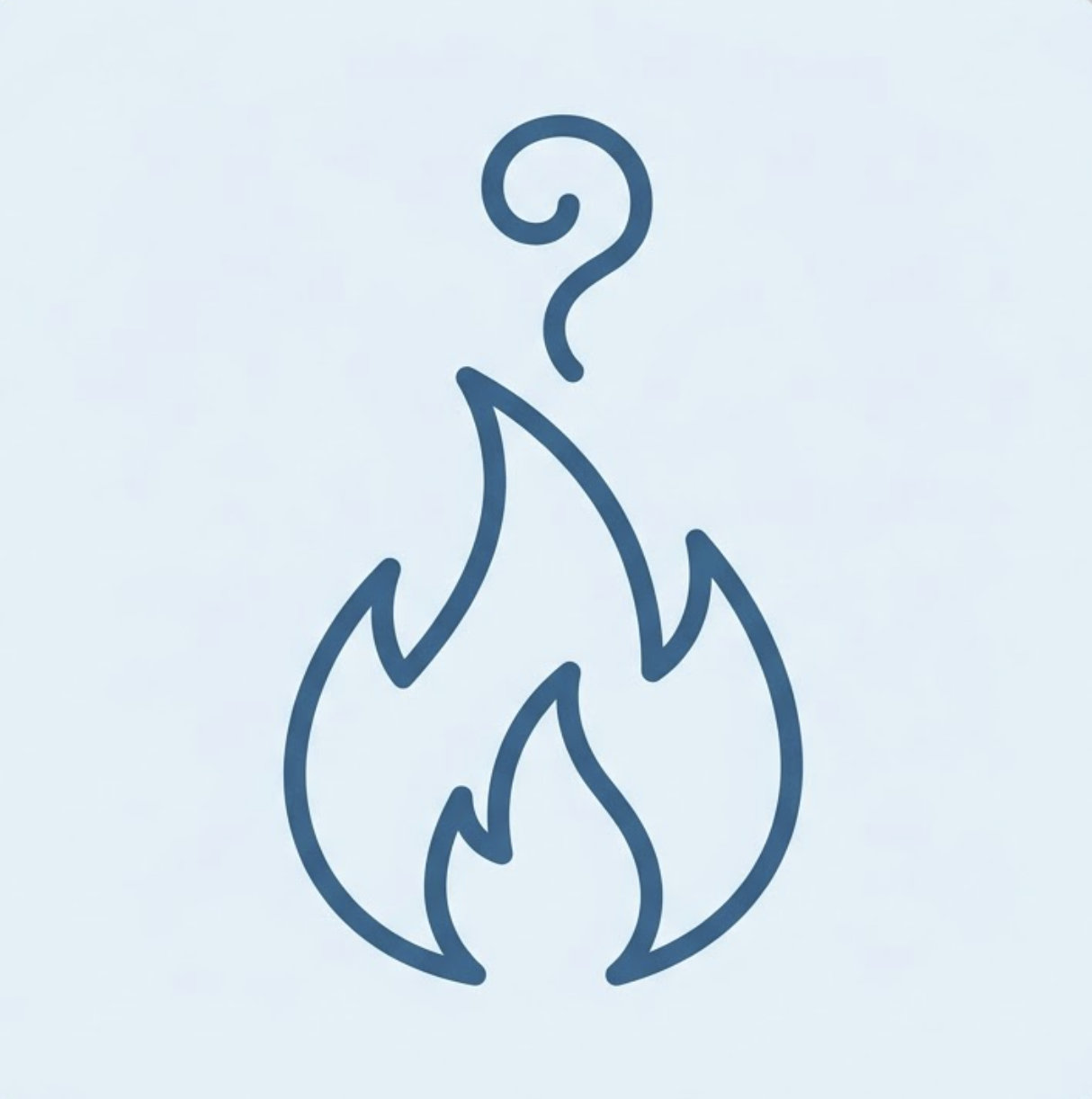 Flame with smoke