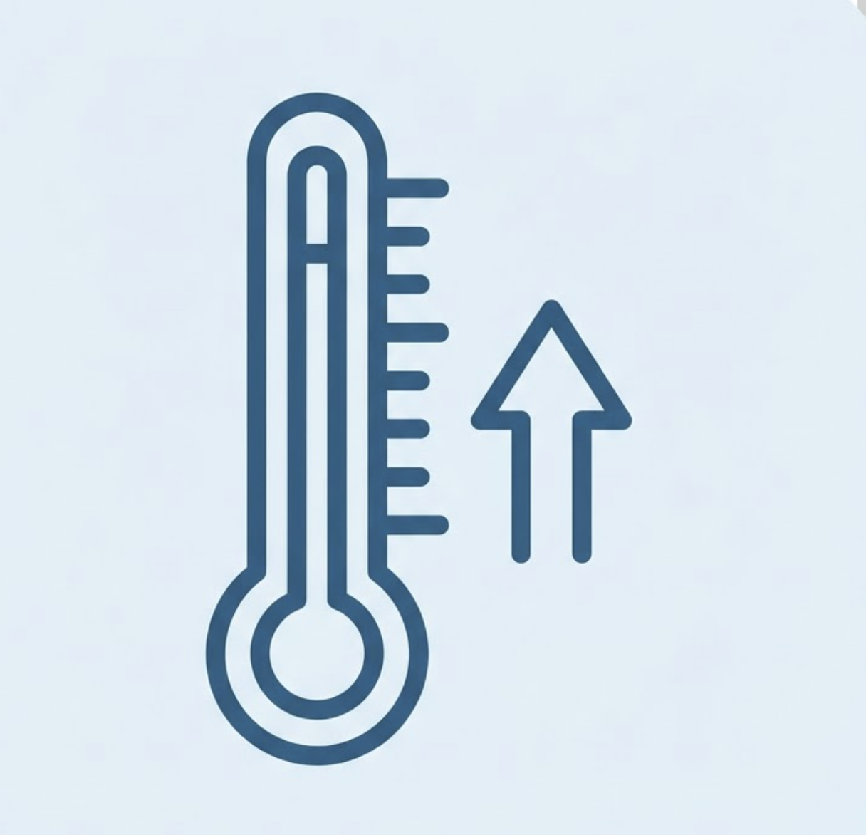 Thermometer rising